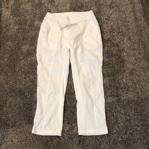 Lululemon White Studio Capri Pant